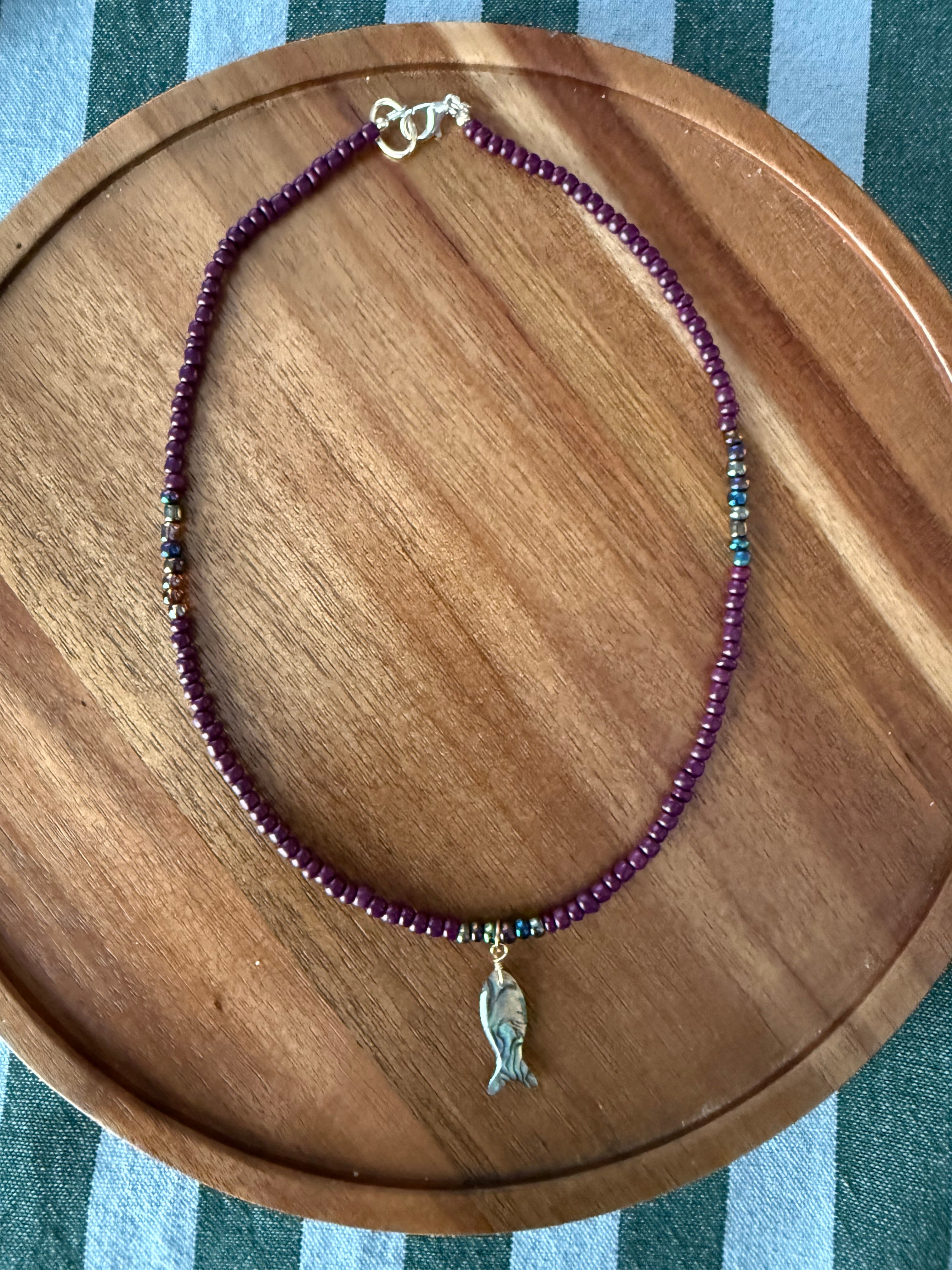 Purple Fishy Necklace