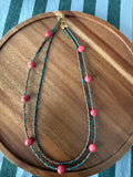 Tealy - Teal & Coral Custom Necklace
