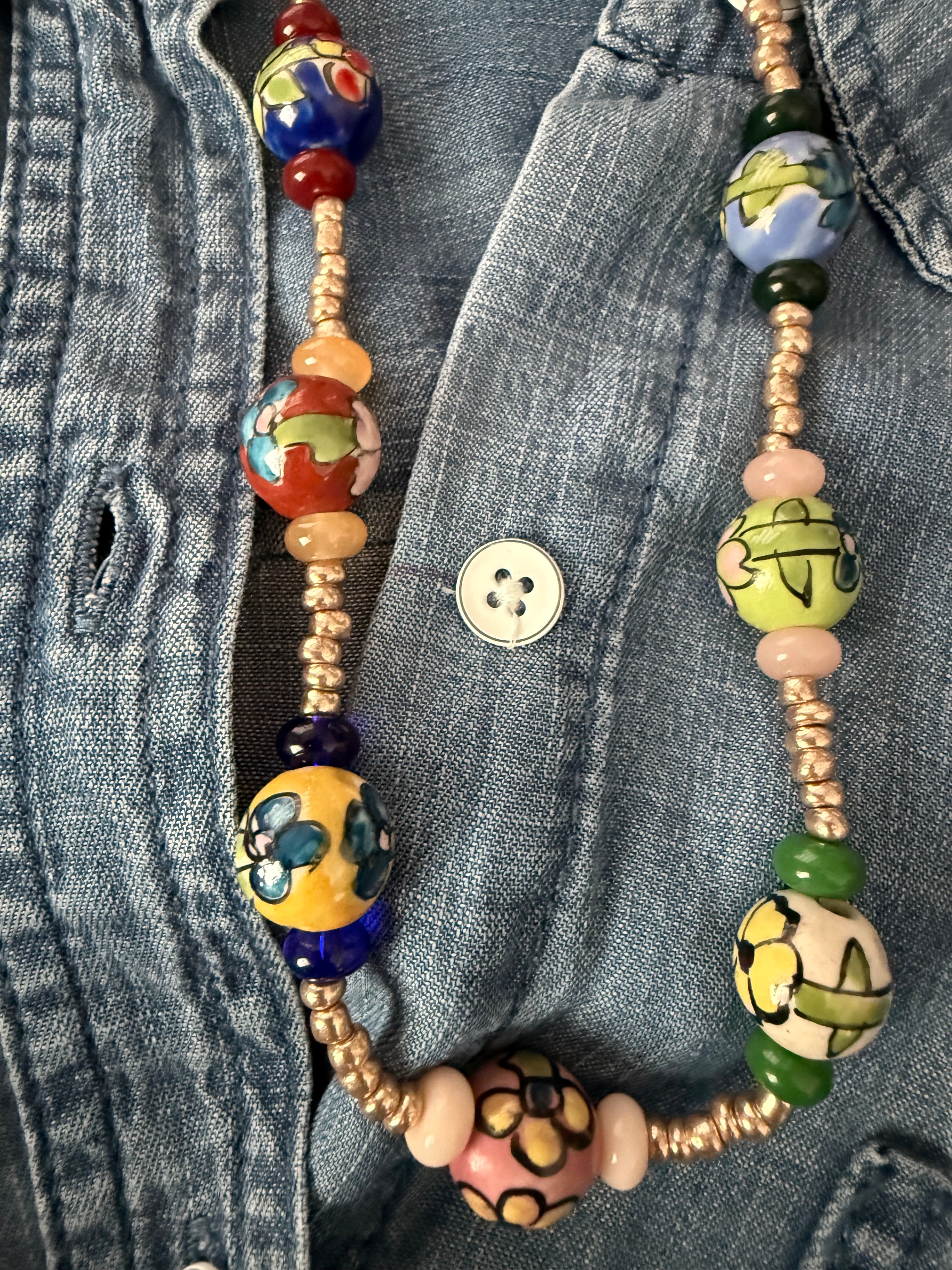 Denim Shirt Necklace